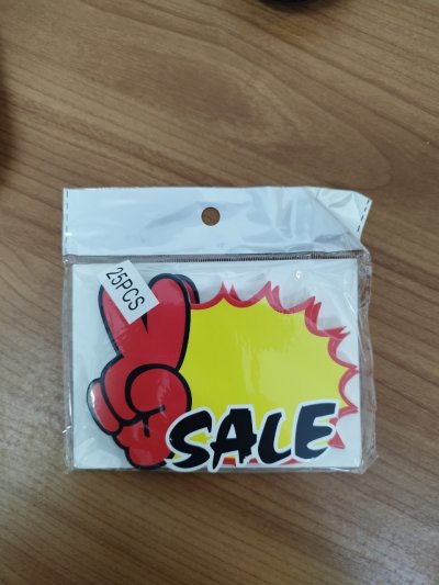 12654-6#ป้ายSale 25pcs บรรจุ12ชิ้น/แพ็ค ราคา20บาท/ชิ้น