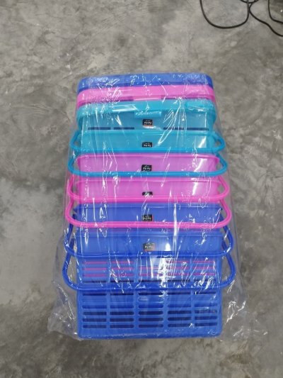 K-2015-L#ตะกร้าหูหิ้วมิลเลี่ยนแนร์ บรรจุ12ชิ้น/แพ็ค ราคา149บาท/ชิ้น