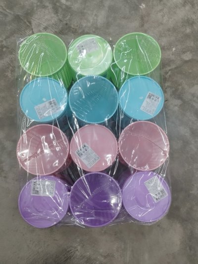 17033-1-7#ตะกร้าใส่ปากกา"กลม" คละลาย บรรจุ12ชิ้น/แพ็ค ราคา25บาท/ชิ้น