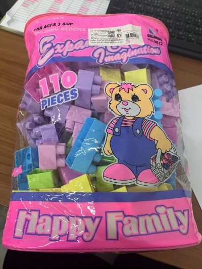 583233#ตัวต่อ 110 ชิ้นถุงชมพู HJ3832