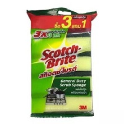 สก็อตซ์ไบร์ต เล็กฟองน้ำ3*4 (PK3+1)