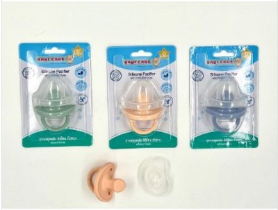 BC769#จุกดูดเล่น(แบน)ซิลิโคนสี"food Grade"