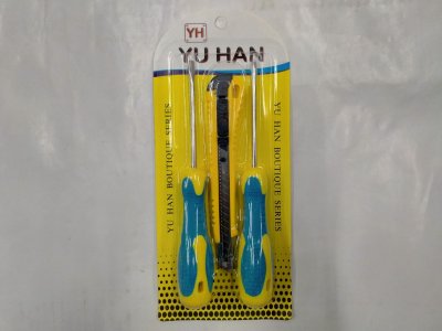 A039-77#ไขควงแผง+คัตเตอร์บรรจุ12ชิ้น/แพ็ค ราคา20/ชิ้น