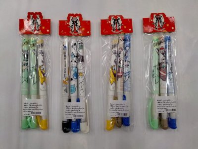 ปากกาลบได้ คละลายแพ็ค3 บรรจุ12ชิ้น/แพ็ค ราคา20บาท/ชิ้น
