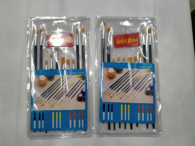 PL-7659#ชุดพู่กัน 1*10 บรรจุ12ชิ้น/แพ็ค ราคา20บาท/ชิ้น