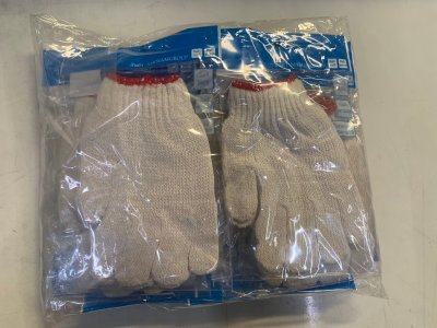 ถุงมือผ้าฝ้าย FREESIZE แพ็คชิ้น บรรจุ 12ชิ้น/แพ็ค ราคา9บาท/ชิ้น