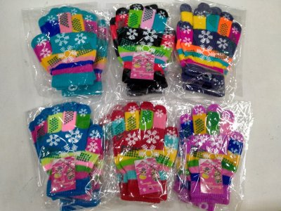 A089-03 ถุงมือผ้ากันหนาวสีสดแฟนซี บรรจุ 12ชิ้น/แพ็ค ราคา 20บาท/ชิ้น
