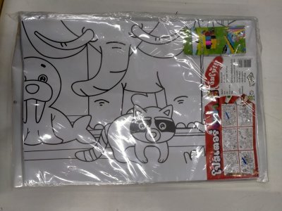 โปสต์เตอร์ระบายสี2แผ่น+สีไม้ บรรจุ12ชิ้น/แพ็ค ราคา20บาท/ชิ้น