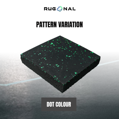 Rubber Flooring Gymflex's Type Tiles Premium 50cm x 50cm