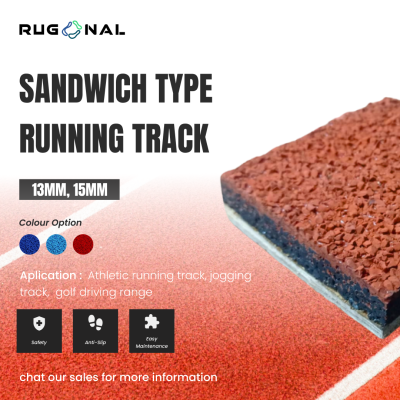 Rubber Flooring Sandwich Type Running Track