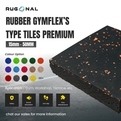 Rubber Flooring Gymflex's Type Tiles Premium