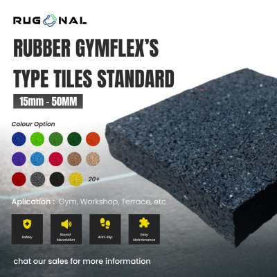 Rubber Flooring Gymflex's Type Tiles Standard
