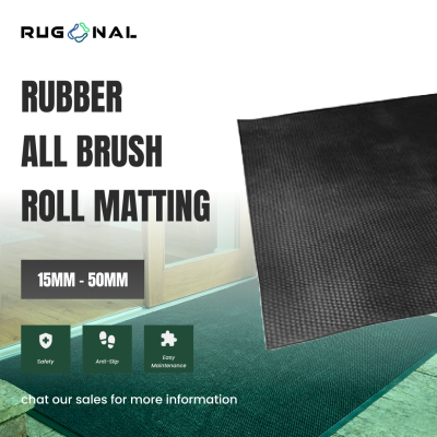 Rubber All Brush Roll Matting with & without Bevel rubber Anti Slip