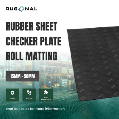 Rubber Sheet Checker Plate Roll Matting With & Without Bevel