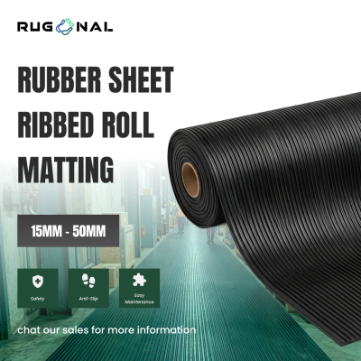 Rubber Sheet Ribbed Roll Matting