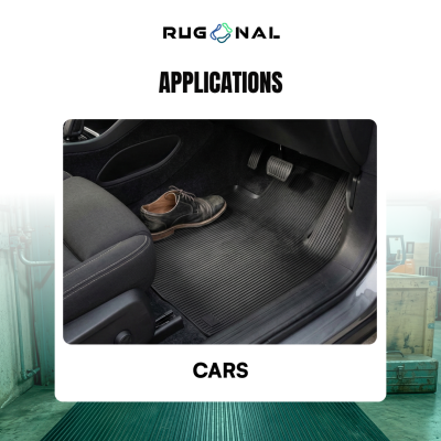 Rubber Ripped Vertikal Sheet roll Matting 4mm x 120cm x 35m, black