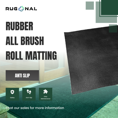 Rubber All Brush Roll Matting with & without Bevel rubber Anti Slip