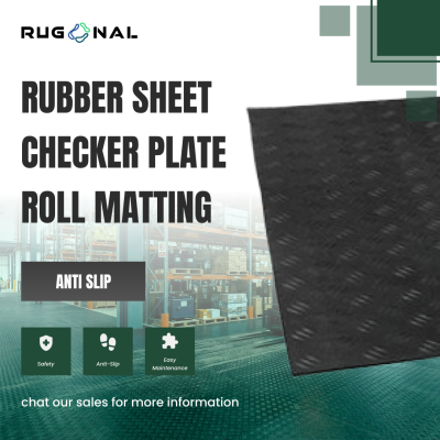 Rubber Sheet Checker Plate Roll Matting With & Without Bevel