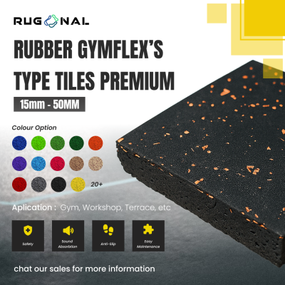 Rubber Flooring Gymflex's Type Tiles Premium