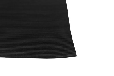 Rubber Ripped Vertikal Sheet roll Matting 4mm x 120cm x 35m, black