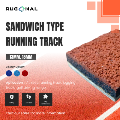 Rubber Flooring Sandwich Type Running Track