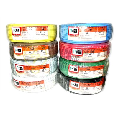 PKS สายไฟ IEC01(THW)1x6 sq.mm ยาว90เมตร