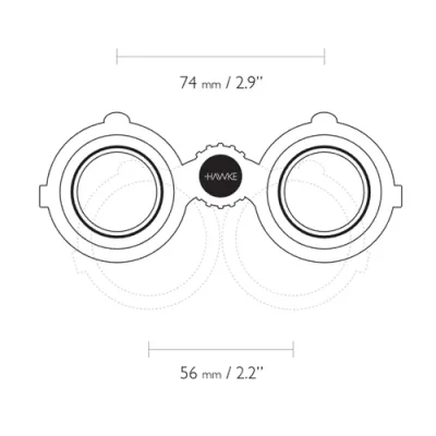 กล้องสองตา Hawke Vantage 8x42 Binocular (SKU: 34122) มุม 3
