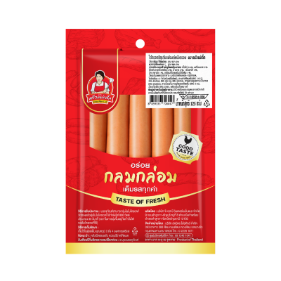 ไส้กรอกชิกเก้นแฟรงก์หนังกรอบ 125 กรัม