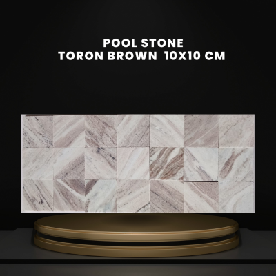 Pool Stone - Toron Brown 10x10 cm