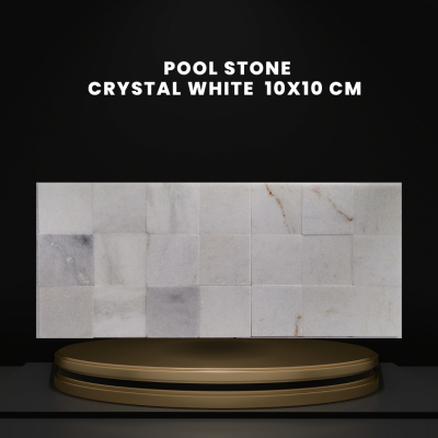Pool Stone - Crystal white 10x10 cm