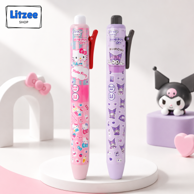 ปากกาเจลสุดน่ารัก พร้อมสติกเกอร์ DIY ตกแต่งได้เอง (จำหน่ายแบบคู่)
