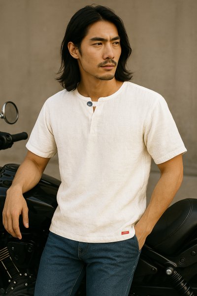 Indian Motorcycle -​ Henley Shirt​ -​ L​ (Asia)​