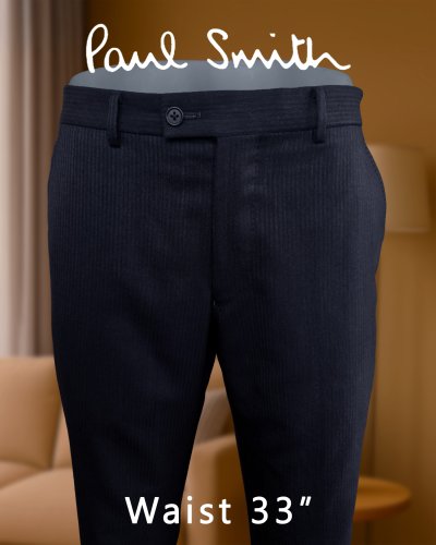 Paul Smith - Wool Herringbone Striped - เอว 33"