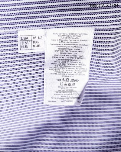 Brooks Brothers - Cotton Twill Boardcloth - 2XL (Asia)