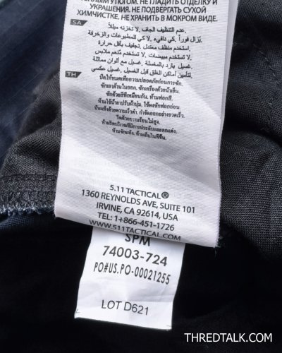 5.11 Tactical - Tactical Cargo - เอว 36"