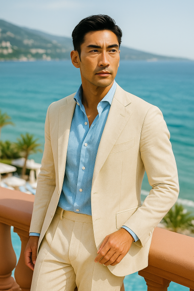 Alessandro Gherardi​ (Italy) -​ Linen​ Shirt  - M (Asia)
