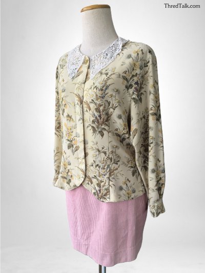 Burberrys - Vintage Floral Blouses  - L (Asia)