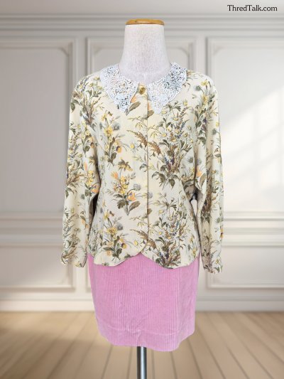 Burberrys - Vintage Floral Blouses  - L (Asia)