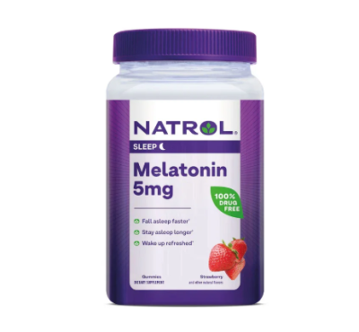 Natrol Melatonin Gummies, Sleep Support, 90 Strawberry 5 mg เยลลี่ เมลาโทนิน