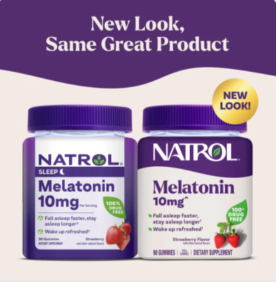 Natrol Melatonin Gummies, Sleep Support, 90 Strawberry 10 mg เยลลี่ เมลาโทนิน