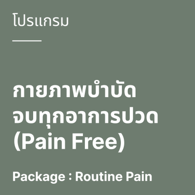 โปรแกรมกายภาพบำบัด จบทุกอาการปวด (Pain Free)