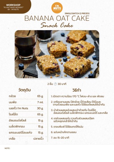 Recipe I'M NUTS Menu