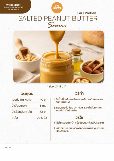 Recipe I'M NUTS Menu