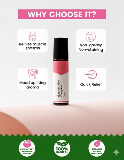 Cramp Aid Roll On eases period cramps