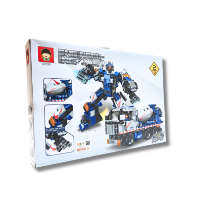 Mainan Anak Brick Edukasi Model Robot Deformasi Truk Konstruksi