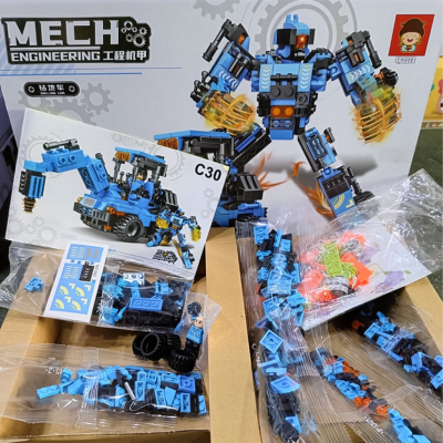 Mainan Anak Brick Model Robot Mobil Berubah Bentuk 2in1 Kado Hadiah Ulang Tahun