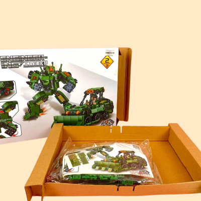 Mainan Brick Blok Robot Transformer Deformasi 2in1