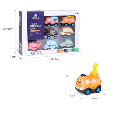 7 Pcs Maianan anak mobil-mobilan inersia model lucu kado hadiah ulang tahun.