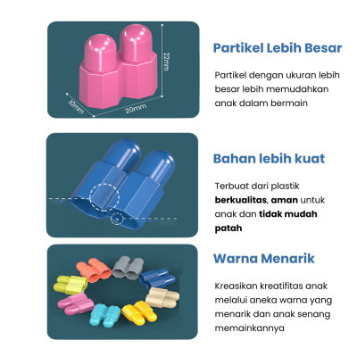 Mainan Montessori Edukasi Anak Susun Puzzle