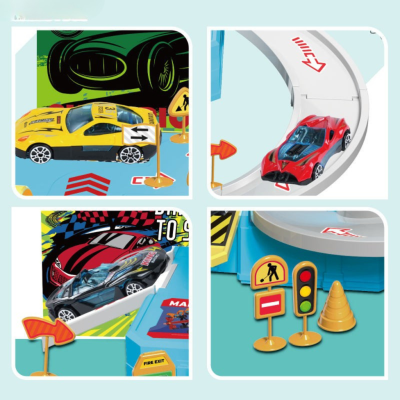 Mainan Anak Car Parking Track Rail Car